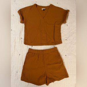Universal Thread Cotton Top and Shorts Set (XS)